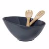 Cryspo Trio Salatiera Porselanis Obal me Koutales Bamboo 'IRONGREY' 26000931